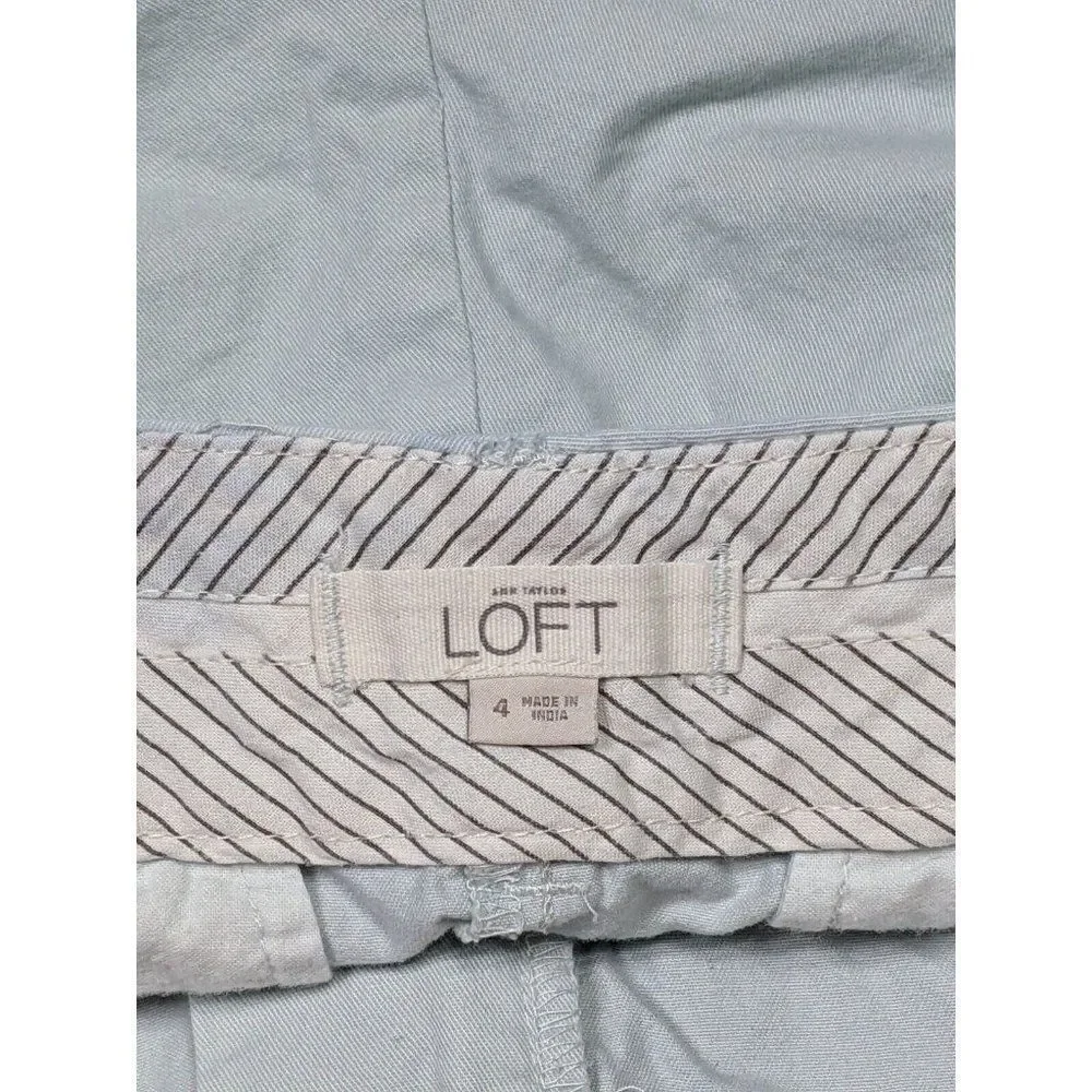(3/$35) Ann Taylor Loft Womens Size 4 Pockets‎ Sea Green Shorts